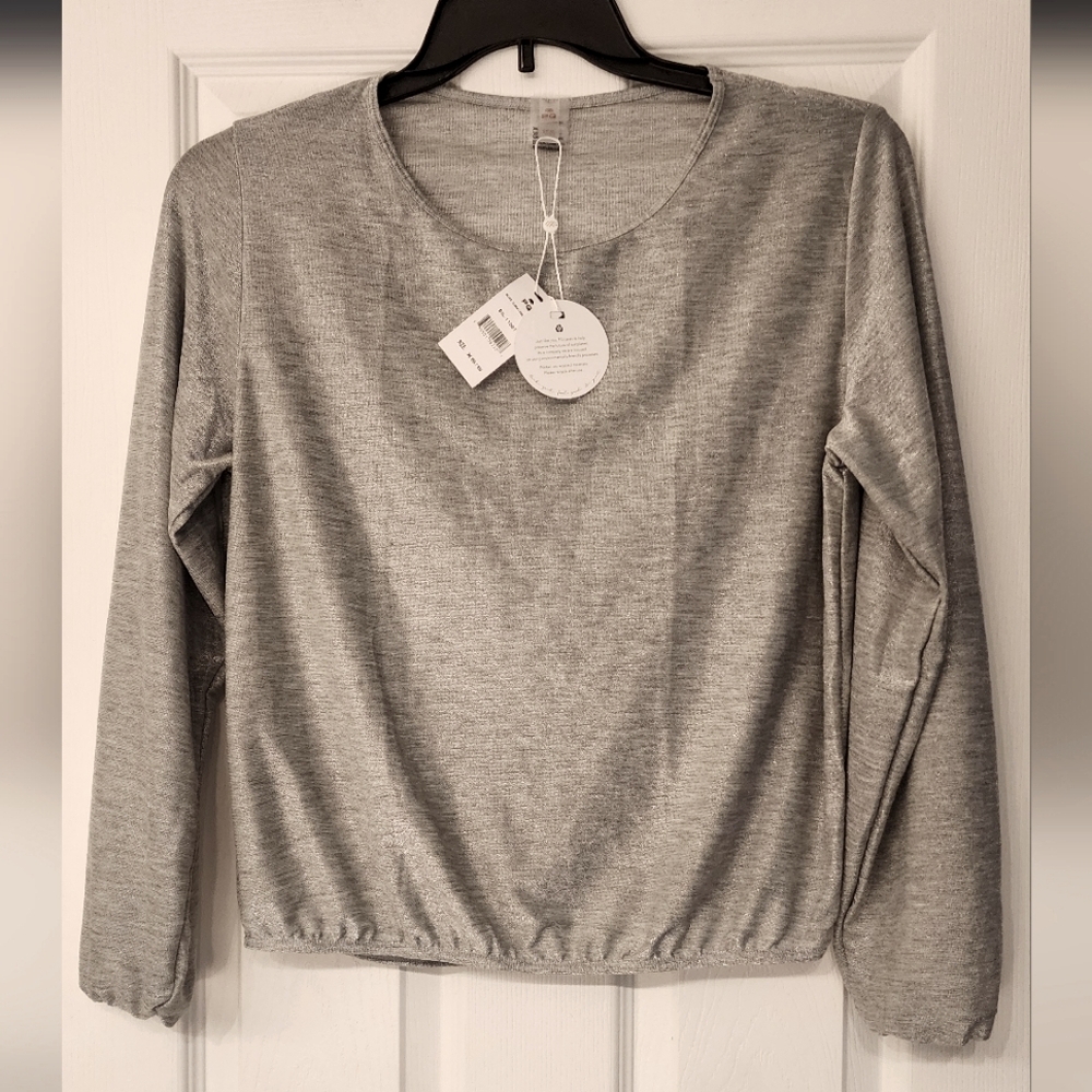 PQ X Herbert Twins Elisha Long sleeve top in silver size XS/S - Picture 3 of 12